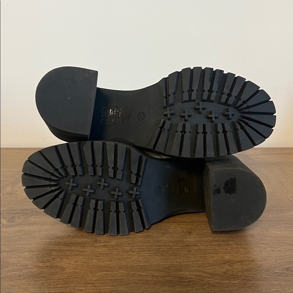 Free People Dylan Lace-Up Boots Platform Heel Ivory White Leather EU 38 US 8 - Picture 11 of 14